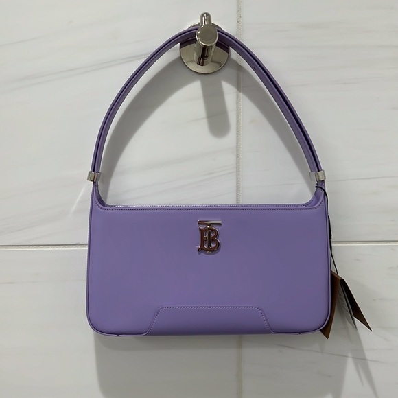 Burberry | NWT TB Leather Shoulder Bag in Lavender - Picture 3 of 8
